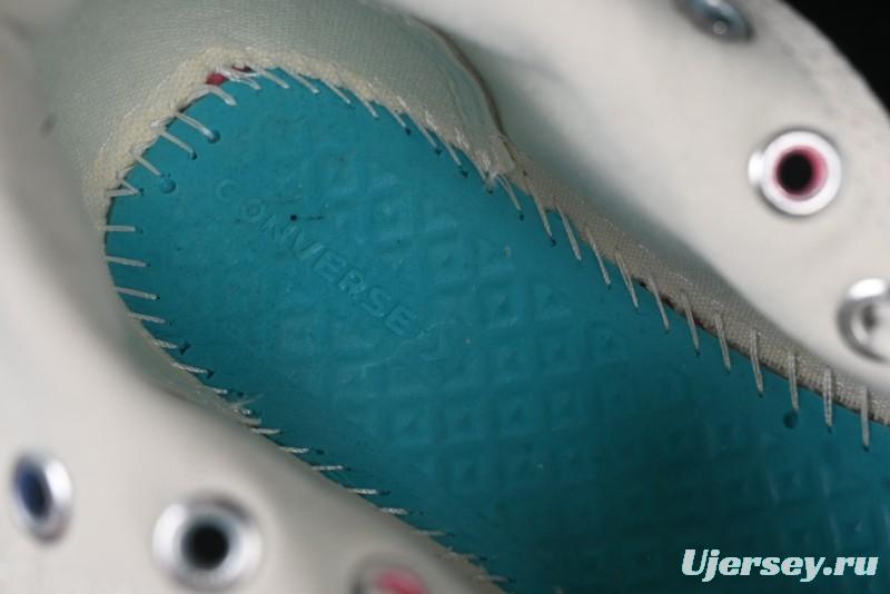 Converse Chuck 1970s High Top Casual Sneakers with Star Stitching and White-Pink-Blue Mismatched Design - A15744C