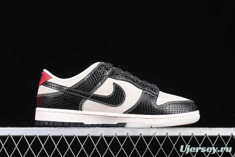 Nike SB Dunk Low Year of the Snake Limited Edition Black Snake Dual-Color Anniversary Custom Low-Top Casual Skate Shoes - HH7518-031