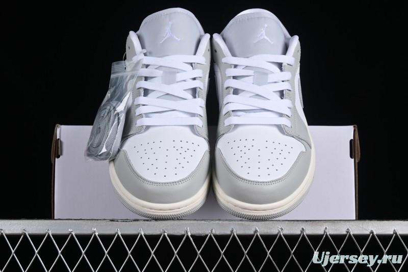 Nike Air Jordan 1 Low AJ1 White Grey Low-Top Lifestyle Basketball Shoes - DC0774-103