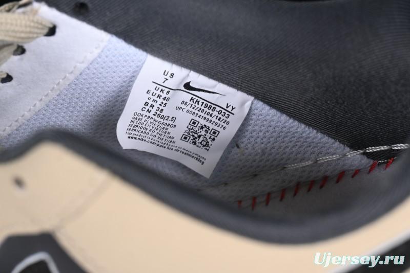 Nike Air Force 1 '07 Low Stussy Collaboration Grey Fog Swoosh Low-Top Casual Sneakers - KK1988-033