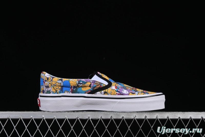 Vans Slip-on Pro Simpson Family All Over Print Low Top Skate Shoes - VN0A3WMD1TJ