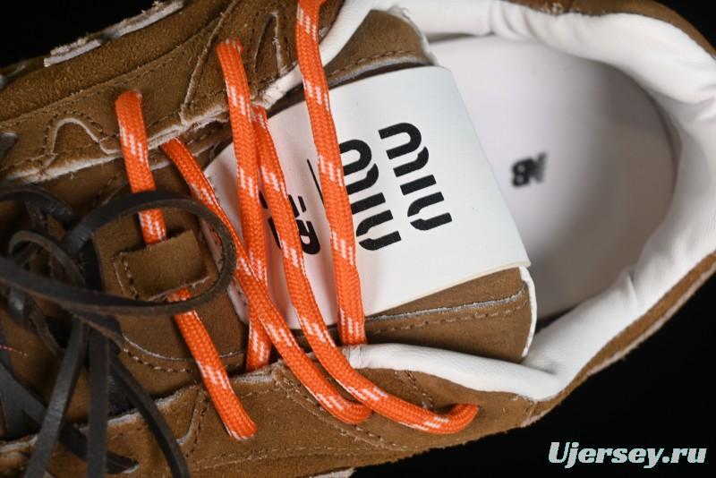 Miu Miu x New Balance 530 Low-Top Retro Running Sneakers with Deconstructed Design - AJD4