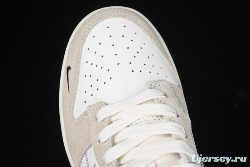 Nike SB Dunk Low Supreme Collaboration - Cream Coffee Anniversary High-End Custom Low-Top Casual Skate Shoes - AG3702-850