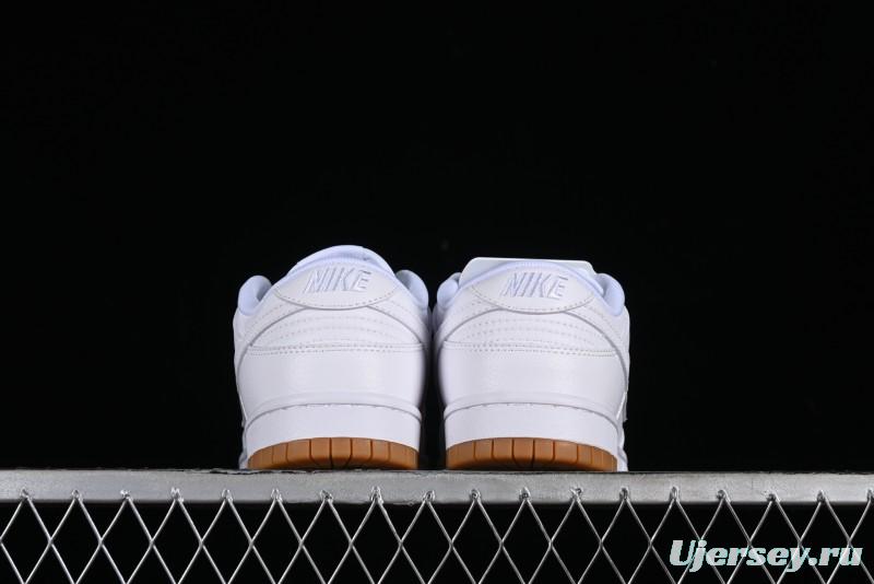 Nike SB Dunk Low Casual Skate Shoes with White and Gum Sole - 311369-100