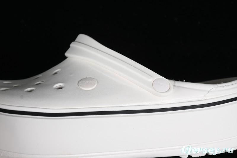 Crocs Crocband Platform Rainbow Comfortable Thick-Soled Clogs - B.D4