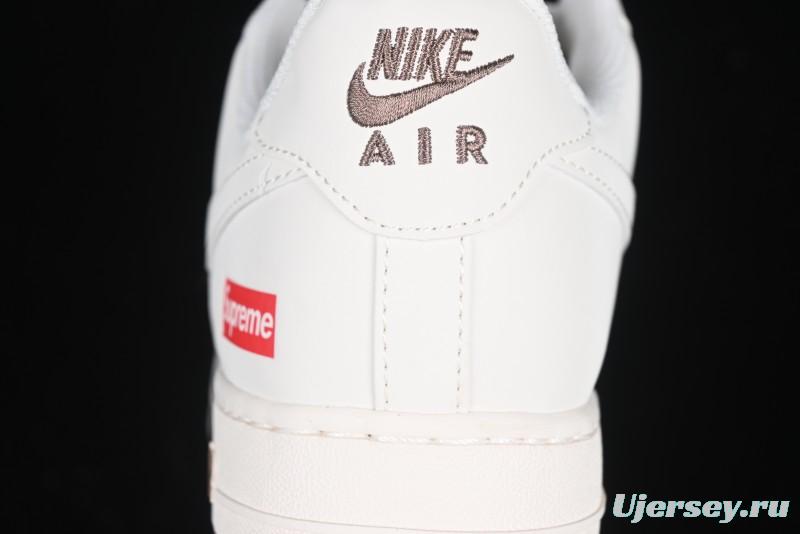 Nike Air Force 1 '07 Low Supreme Collaboration - Beige/Brown Colorway Low-Top Casual Sneakers BB7577-215