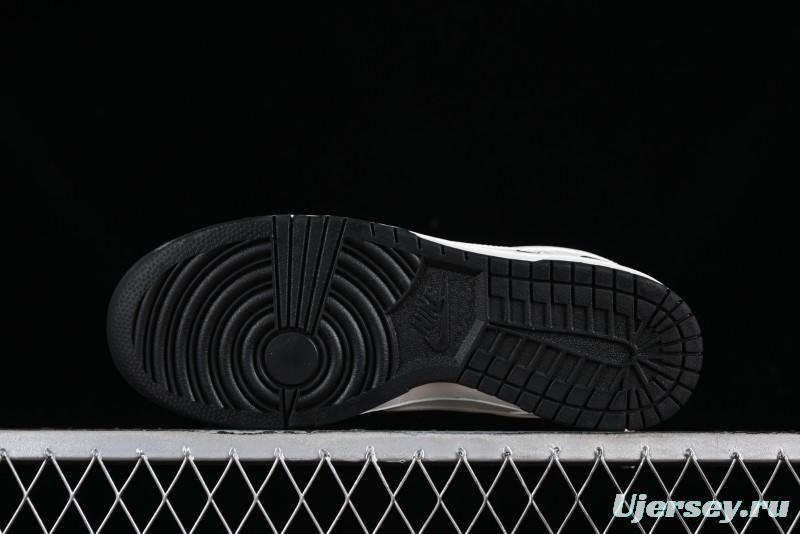 Nike SB Dunk Low Collaboration Three Swooshes Beige Black Color Low Top Casual Skateboarding Shoes - NK5639-321