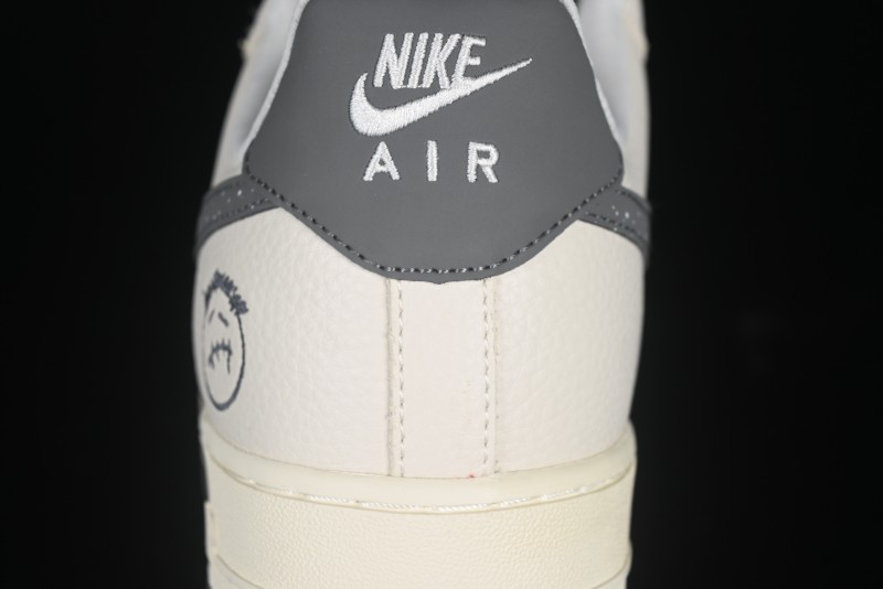 Nike Air Force 1 '07 Low Casual Sneakers in Light Grey with Custom Hardware - DF0188-036