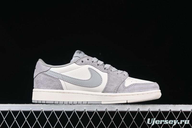 Nike Travis Scott x Fragment Design x Air Jordan 1 Low OG SP AJ1 Retro Sneakers - SJ2068-132