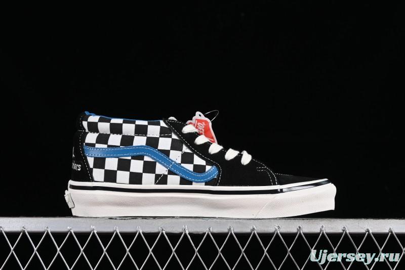 Vans SK8-Mid x Liberaiders Origami Checkerboard Mid-Top Casual Skate Shoes - VN0A3TKNQXH