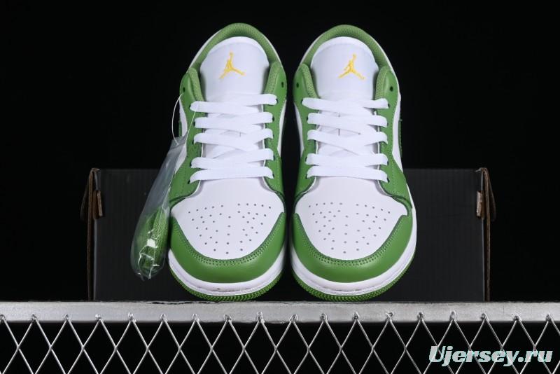 Nike Air Jordan 1 Low AJ1 White Green Low Top Lifestyle Basketball Shoes - HF4823-100