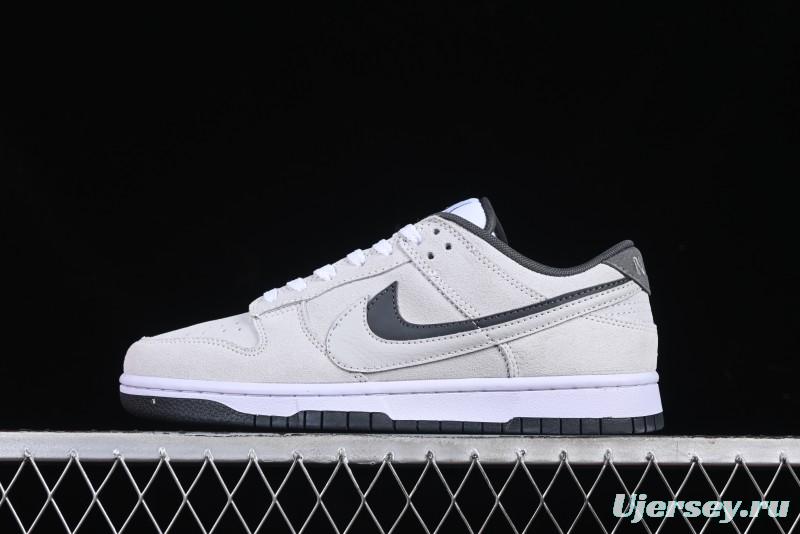 Nike Dunk Low 85 Double Swoosh White Grey SB Low Top Casual Skate Shoes - HV1800-101