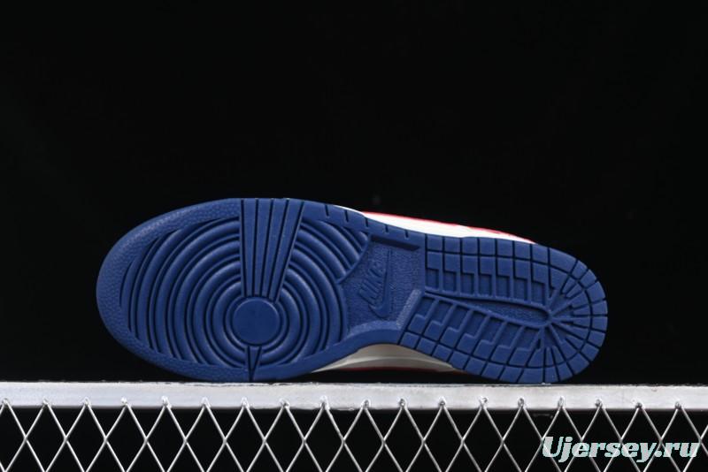 Nike SB Dunk Low Edison Chen Collaboration Blue Red Swoosh Anniversary Custom Low-Top Casual Skate Shoes - DJ2024-099