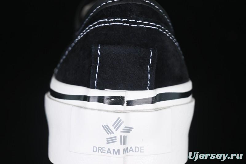 Kamiya Vulcanize Sneaker 23AW High-End Line Mihara Yasuhiro Dissolve Black White Suede Casual Low-Top Canvas Shoes - M.C3