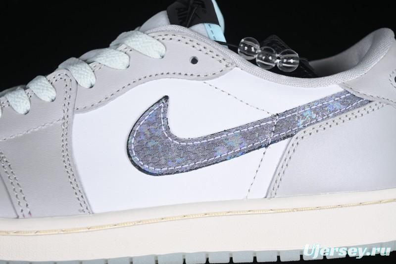 Nike Air Jordan 1 Low OG CNY AJ1 Snake Year Limited Silver Snake Low-Top Retro Basketball Shoes - HF3144-100