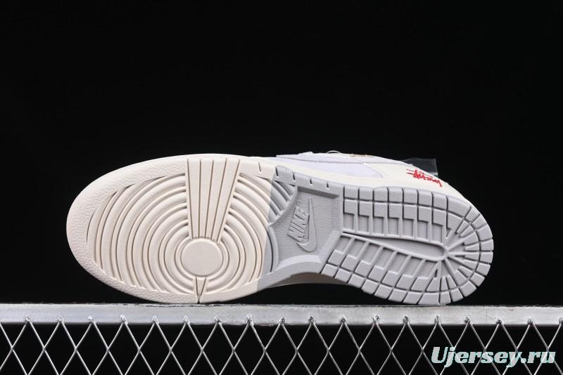 Nike SB Dunk Low Stussy Collaboration Anniversary Custom Low-Top Casual Sneakers - FC1688-206