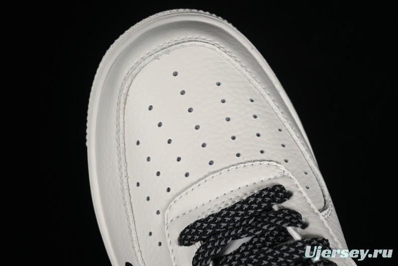 Nike Air Force 1 '07 Low Classic Black Mini Swoosh Starry Sky Casual Sneakers - MJ0319-021