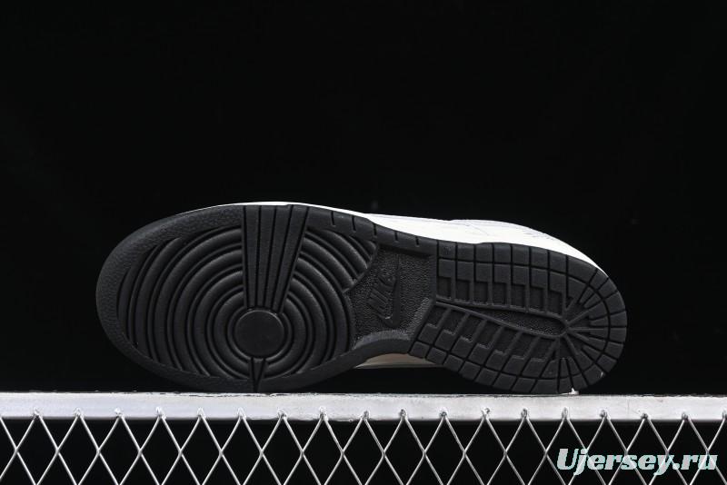 Nike SB Dunk Low Stussy Collaboration Barcode Embroidery Grey Hook Anniversary Custom Low-Top Casual Skate Shoes - DJ2024-054