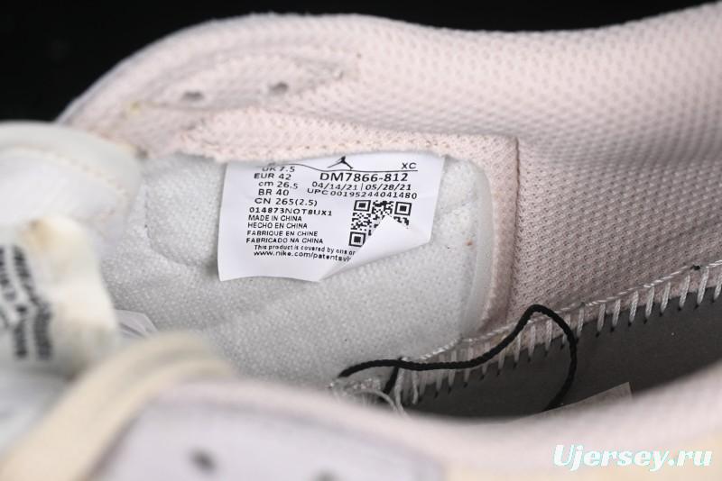 Nike Travis Scott x Air Jordan 1 Low OG AJ1 Reverse Swoosh Collaboration Sneakers - DM7866-812