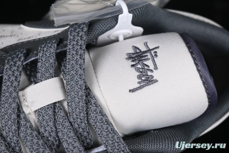 Nike Air Jordan 1 Low Stussy Collaboration - Signal Black Retro Basketball Shoes - XX3318-966