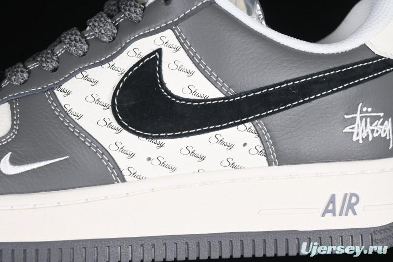 Nike Air Force 1 '07 Low Stussy Collaboration - Nebula Grey Low-Top Casual Sneakers - XZ3328-168