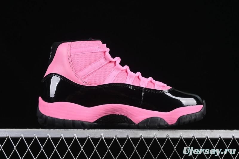 Nike Air Jordan 11 Retro High Top Basketball Shoes in Black Pink - CT8012-500