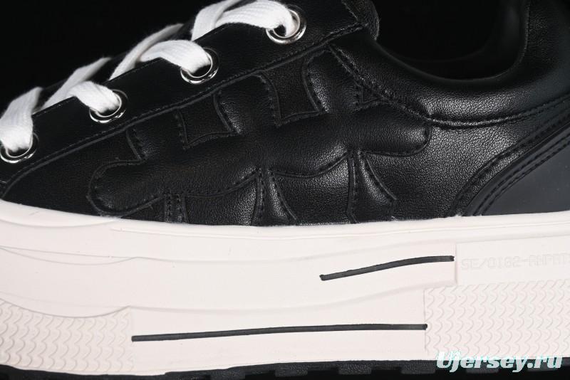 Shoot Brand Replay Black Plum Retro Comfort Leather Anti-Slip Platform Low-Top Casual Sneakers - AJD4