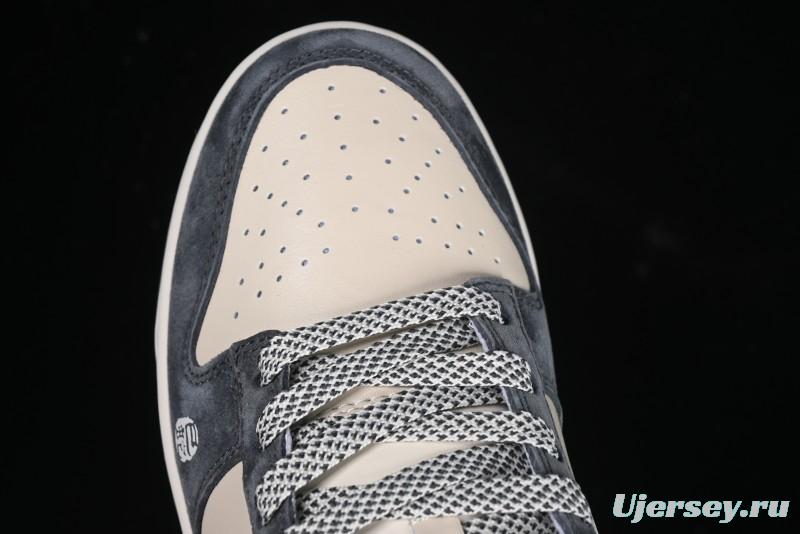 Nike SB Dunk Low Supreme Snake Year Collaboration White Hook Anniversary High-End Custom Low-Top Casual Skate Shoes - DM6868-016