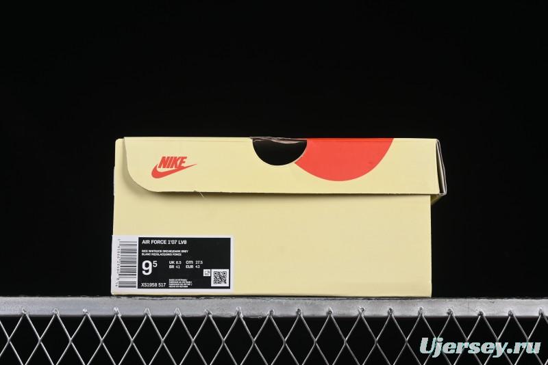 Nike Air Force 1 '07 Low Stussy Collaboration Light Grey Blue Sole Low-Top Casual Sneakers - XS1958-517