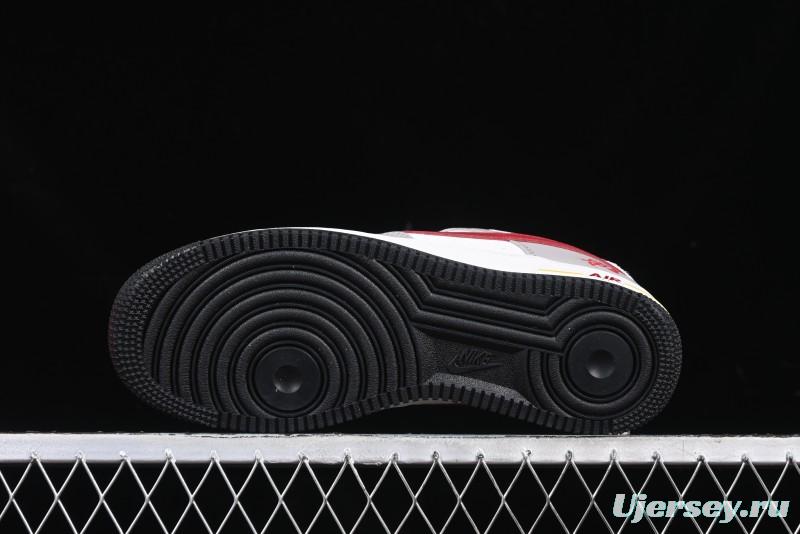 Nike Air Force 1 '07 Low Year of the Snake Limited Edition Beige Grey Red Swoosh Casual Sneakers - DM6688-029