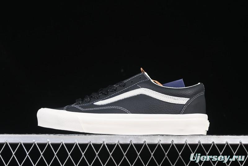 Vans Premium Old Skool 36 Full-Grain Leather Retro Skate Shoes - VN000D57BLK