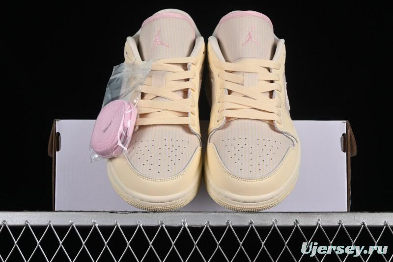 Nike Air Jordan 1 Low AJ1 Khaki Pink Low-Top Lifestyle Basketball Shoes - FQ1925-100