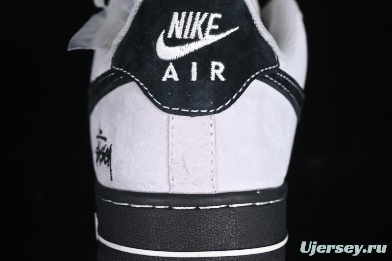 Nike Air Force 1 '07 Low Stussy Collaboration All Black Low-Top Casual Sneakers - XZ6188-195