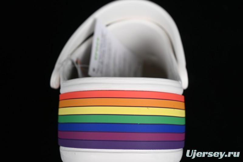 Crocs Crocband Platform Rainbow Comfortable Thick-Soled Clogs - B.D4