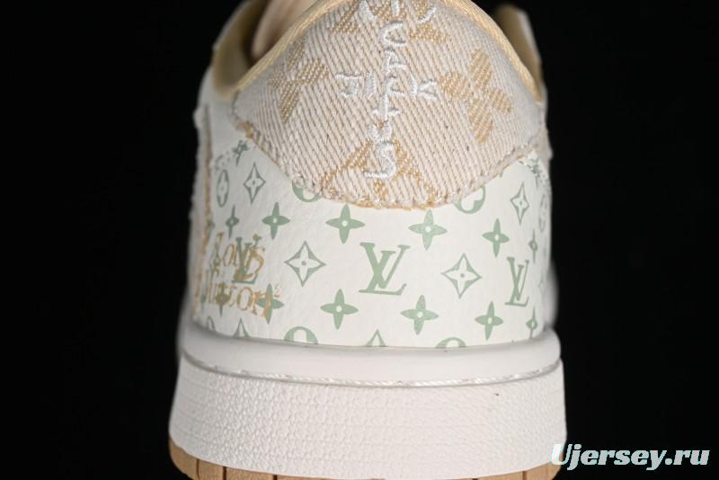 Nike Air Jordan 1 Low OG SP Travis Scott x Fragment Design Retro Sneakers with Reverse Swoosh - SJ2068-006