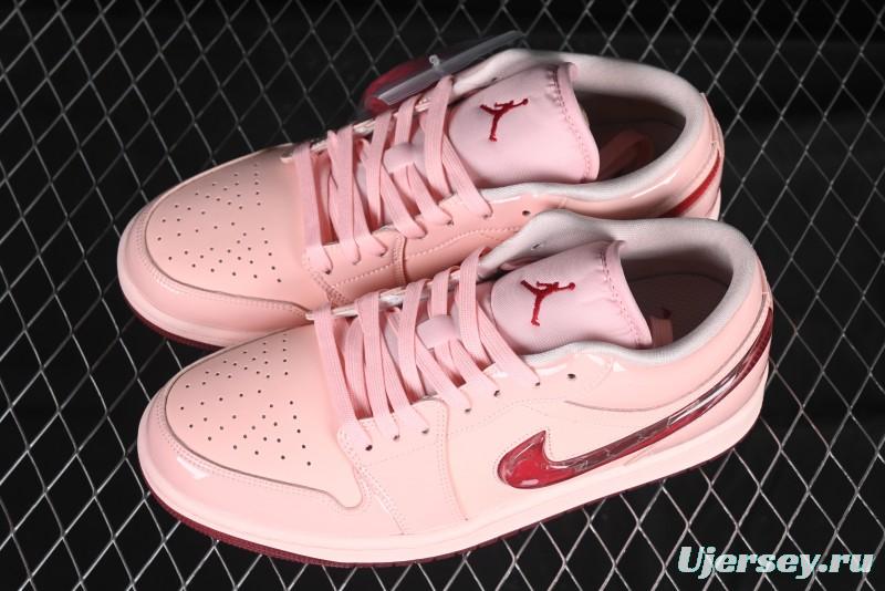 Nike Air Jordan 1 Low AJ1 Valentine's Day Jelly Pink Low-Top Lifestyle Basketball Shoes - HF3174-600