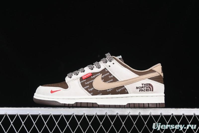 Nike SB Dunk Low The North Face x Supreme Collaboration Anniversary Edition High-End Custom Low-Top Casual Sneakers - DJ2024-056
