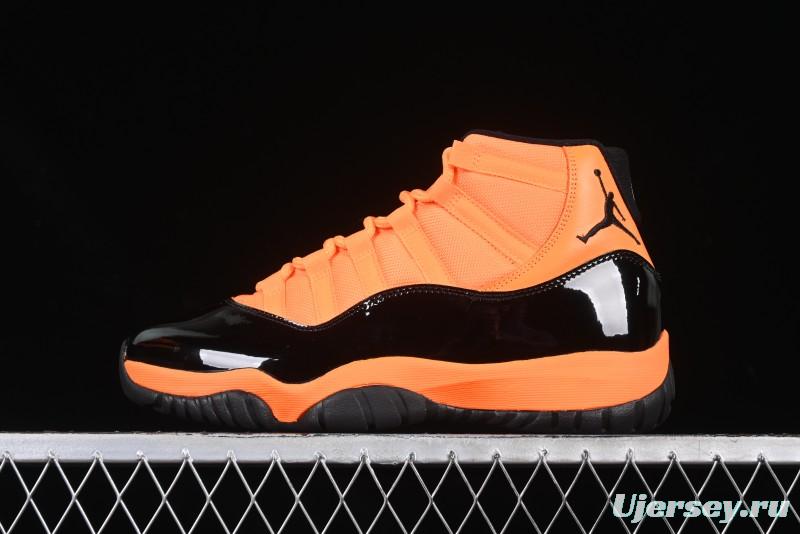 Nike Air Jordan 11 Retro High Top Basketball Shoes in Black/Orange - CT8012-800
