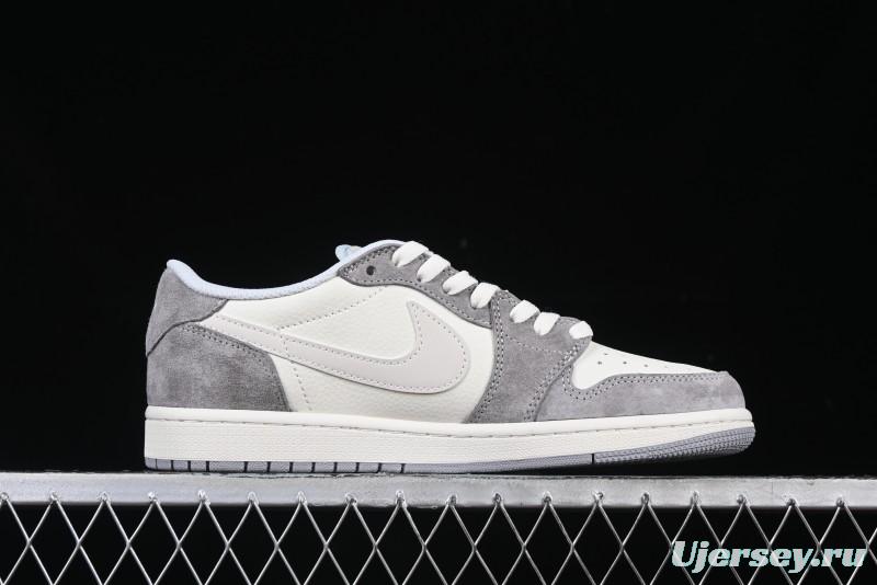 Nike Travis Scott x Fragment Design x Air Jordan 1 Low OG SP AJ1 Retro Casual Sneakers - DM7866-048