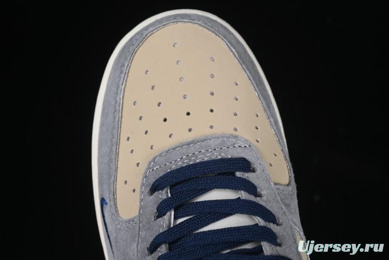 Nike Air Force 1 '07 Low Volon Bear Collaboration Blue Swoosh Casual Sneakers - KK1988-045