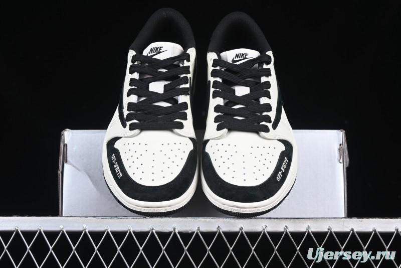 Nike Travis Scott x Fragment Design x Air Jordan 1 Low OG SP AJ1 Off-White Collaboration Casual Sneakers - DM7866-065