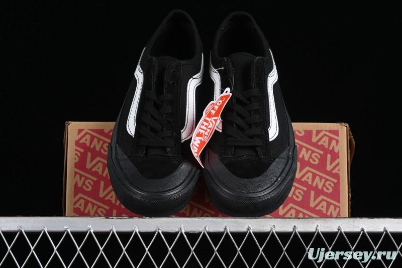 Vans Style 36 SF All Black Skate Shoes with Killer Whale Half-Toe Cap Design - VN0A3MVLB8C