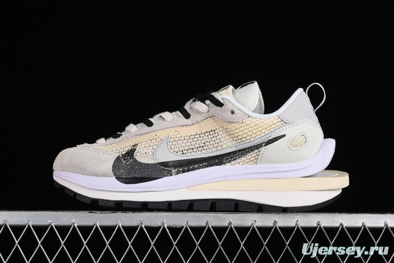 Nike Sacai VaporWaffle 3.0 Deconstructed Sneakers with Overlapping Swoosh and Dual Tongue - CV1363-101