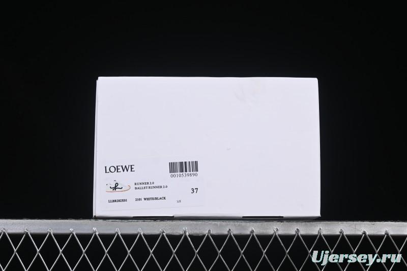 Loewe Ballet Runner 2.0 Sneakers Retro Style Low-Profile Casual Sports Shoes with Asymmetric Toe Design - Ballet Runner 2.0