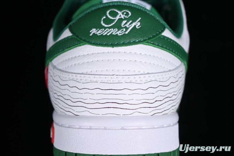 Supreme x Nike Dunk Low SB Skate Shoes with Zoom Air Cushion - XD6188-033