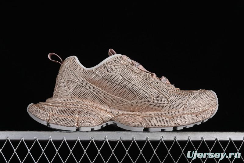 Balenciaga Phantom Sneaker Champagne Gold Full Diamond Trend Running Shoes - W3XL59645