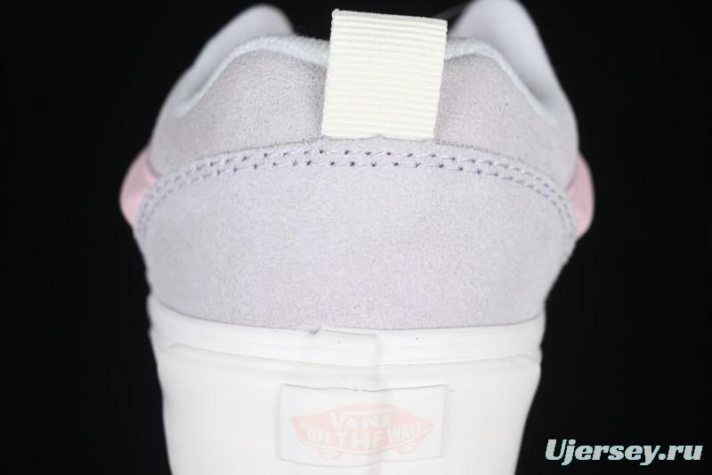 Vans Knu Skool Low-Top Retro Casual Vulcanized Sneakers in Off-White Pink - VN0009QPNK