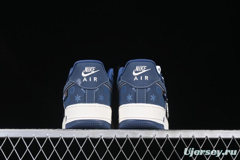 Nike Air Force 1 '07 Low Teddy Bear Collaboration Suede Blue Low-Top Casual Sneakers - KK1988-054