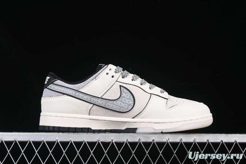 Nike SB Dunk Low The North Face x CDG Triple Collaboration Black Letter Grey Swoosh Anniversary Custom Low-Top Casual Skate Shoes - DM6868-029