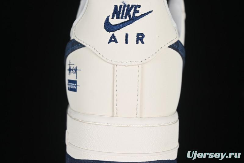 Nike Air Force 1 '07 Low Stussy Supreme Collaboration Checkerboard Beige Low-Top Casual Sneakers - DF0188-037